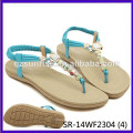 SR-14WF2304 (4) sandalias planas de la señora del verano de las sandalias de la manera de los sandalias de las mujeres de las sandalias de la señora